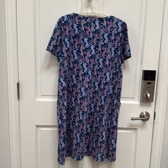 Lilly Pulitzer Cody Swing Dress Oyster Bay Navy on the Catwalk EUC XL. - Picture 3 of 8